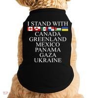 I Stand With Canada Greenland Mexico Panama Gaza Ukraine Doggie Tank thumb 0