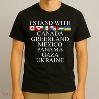 I Stand With Canada Greenland Mexico Panama Gaza Ukraine T-Shirt thumb 3