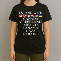 I Stand With Canada Greenland Mexico Panama Gaza Ukraine T-Shirt thumb 4