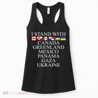 I Stand With Canada Greenland Mexico Panama Gaza Ukraine Women's Tank Top thumb 0
