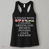 I Stand With Canada Greenland Mexico Panama Gaza Ukraine Women's Tank Top thumb 3