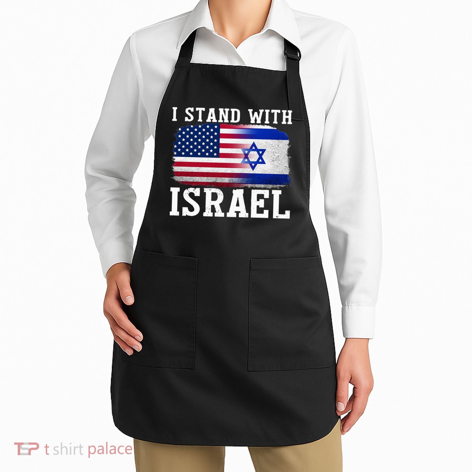 I Stand With Israel Strong Apron