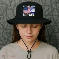 I Stand With Israel Strong Bucket Hat thumb 3