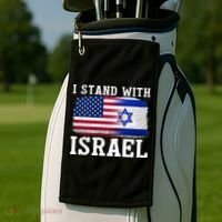 I Stand With Israel Strong Golf Towel thumb 2