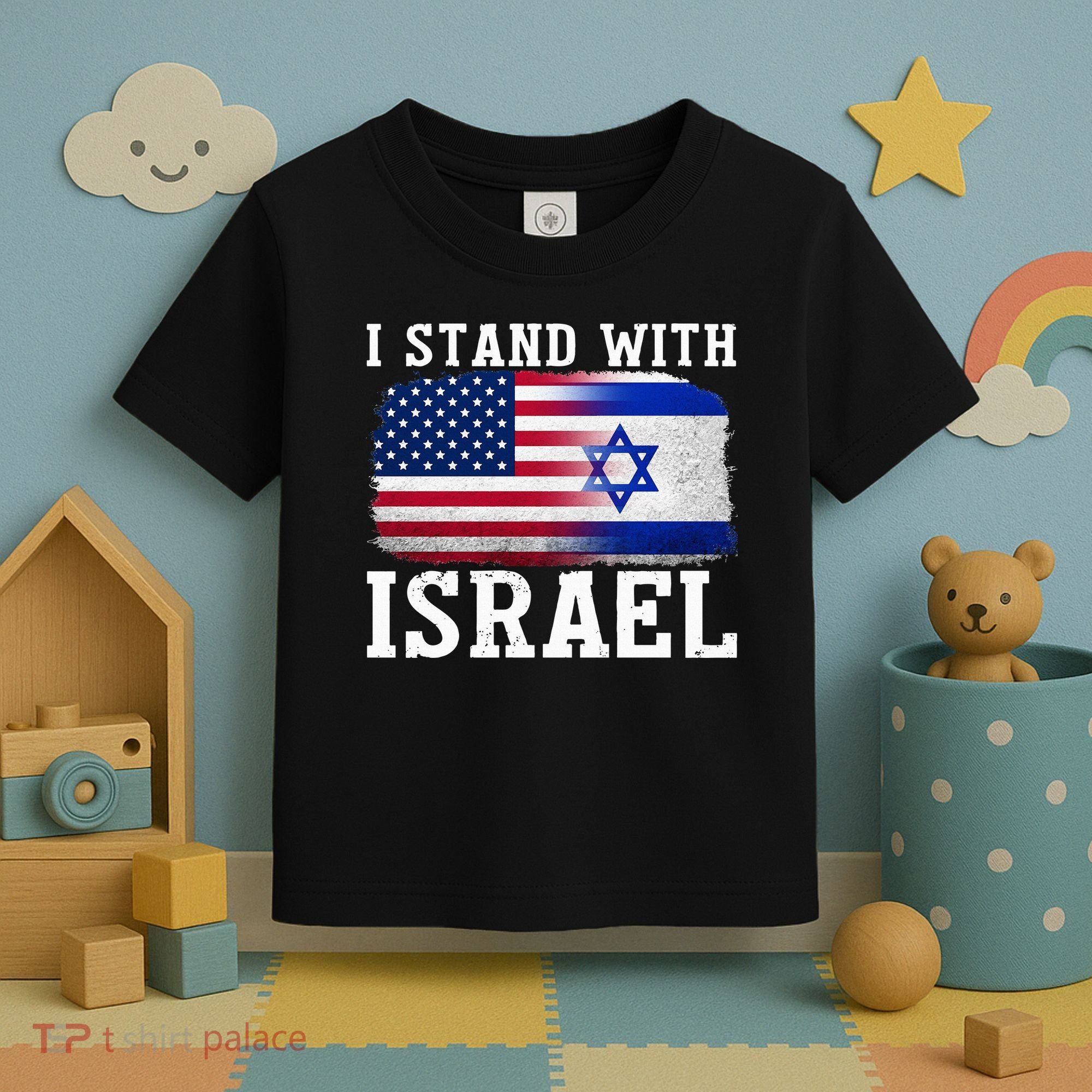 I Stand With Israel Strong Toddler T-Shirt