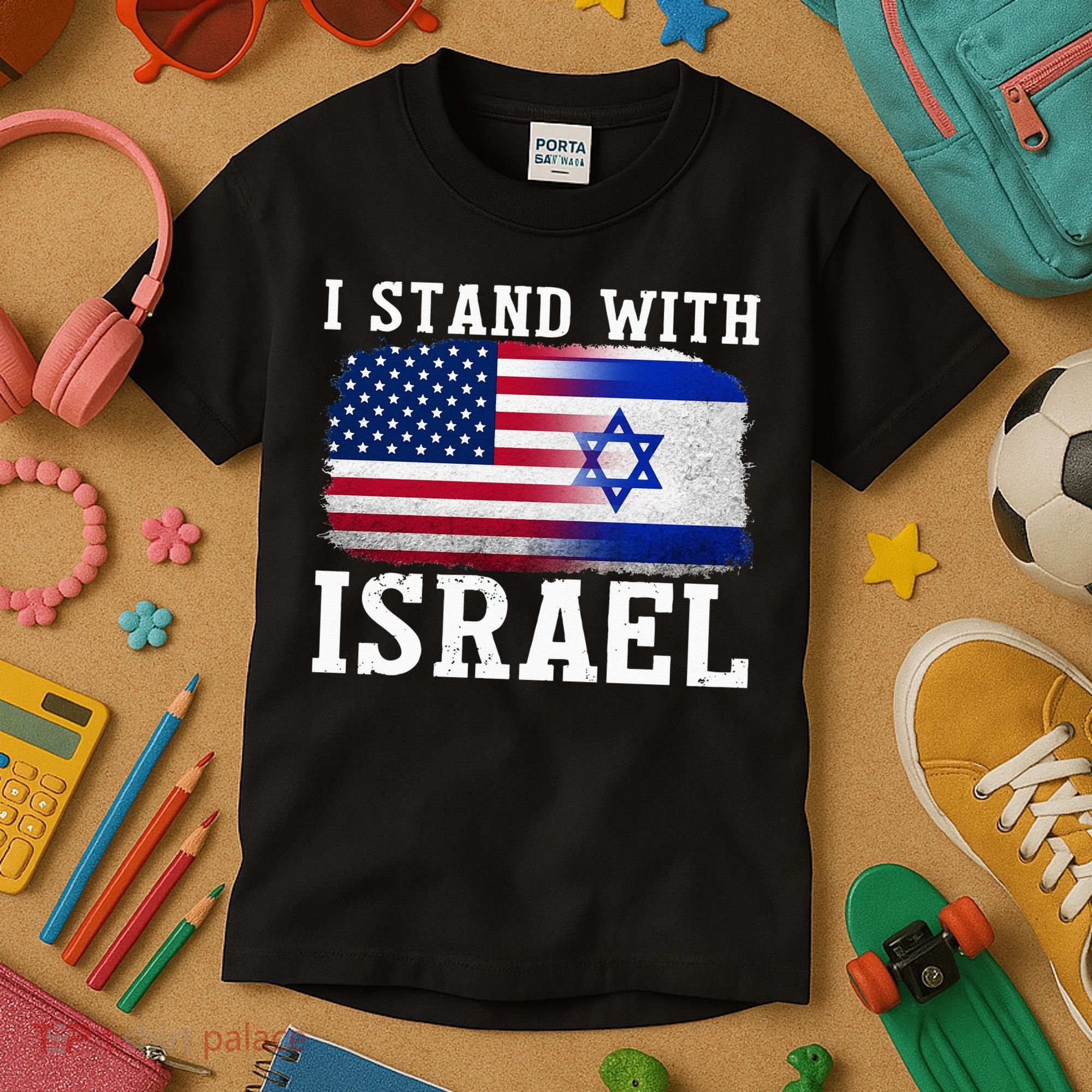I Stand With Israel Strong Kids T-Shirt