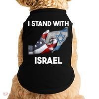 I Stand With Israel I Stand With Israel America Flag Doggie Tank thumb 0