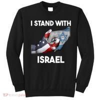 I Stand With Israel I Stand With Israel America Flag Sweatshirt thumb 0