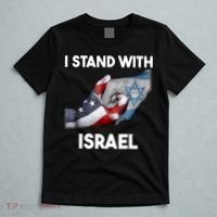 I Stand With Israel I Stand With Israel America Flag T-Shirt thumb 5