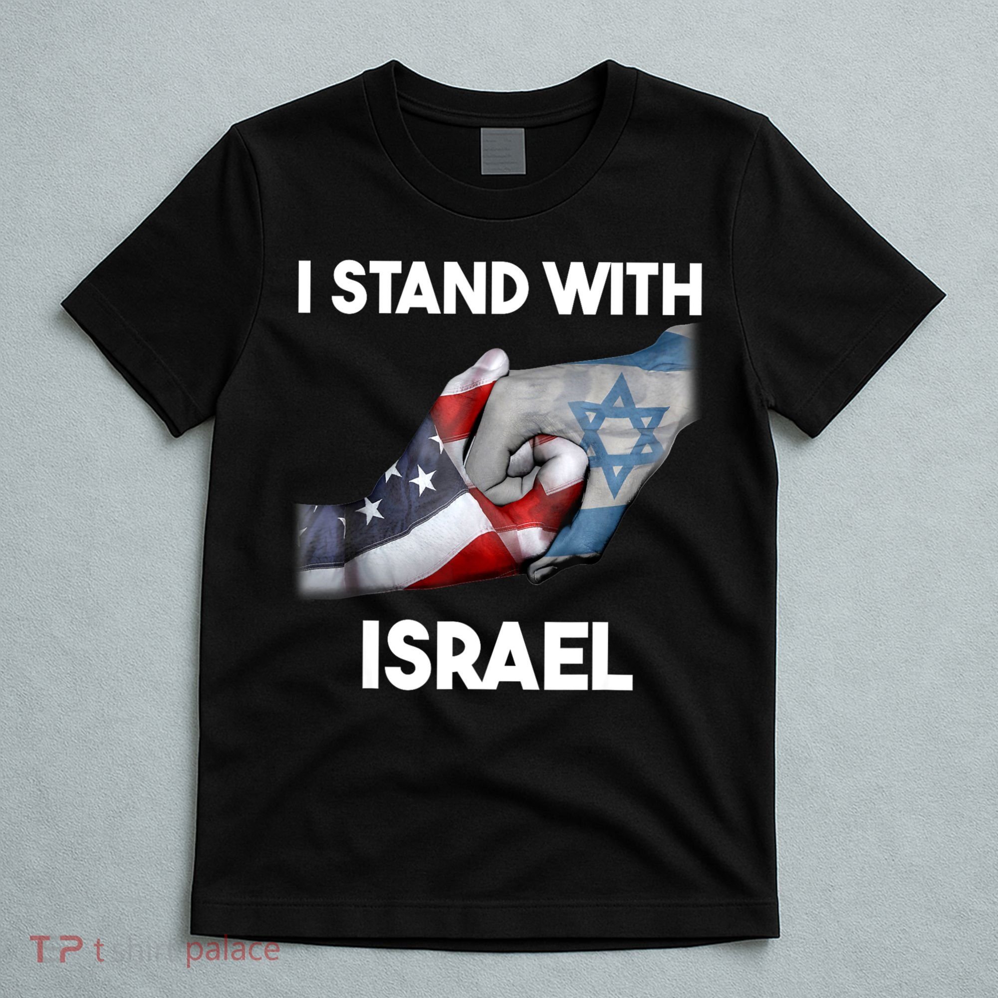 I Stand With Israel I Stand With Israel America Flag T-Shirt