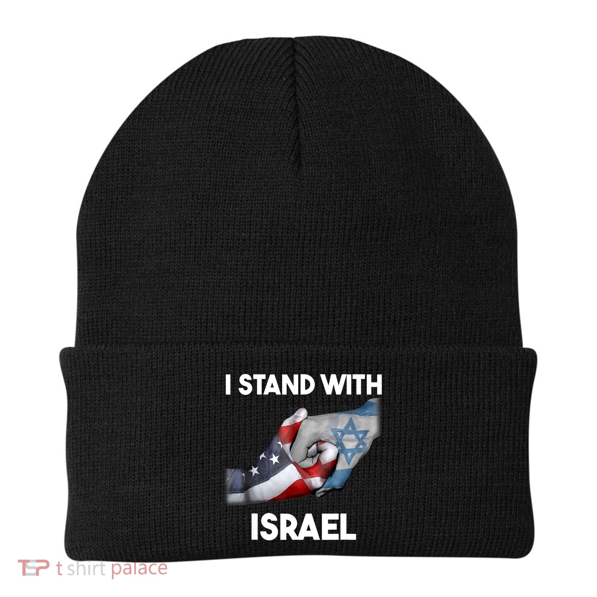 I Stand With Israel I Stand With Israel America Flag Beanie