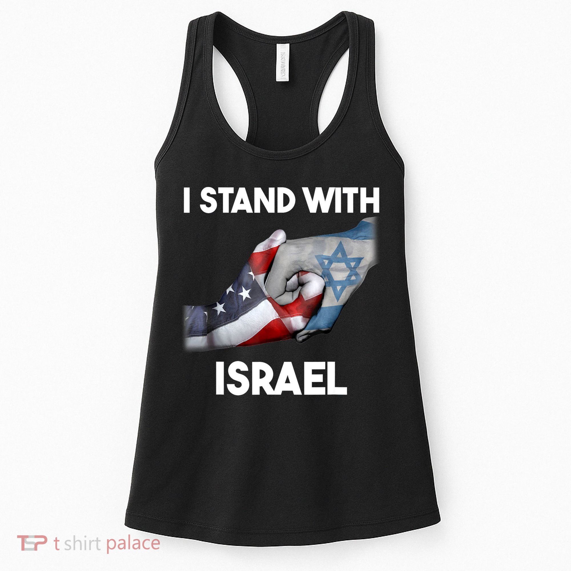 I Stand With Israel I Stand With Israel America Flag Women's Tank Top