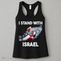 I Stand With Israel I Stand With Israel America Flag Women's Tank Top thumb 3