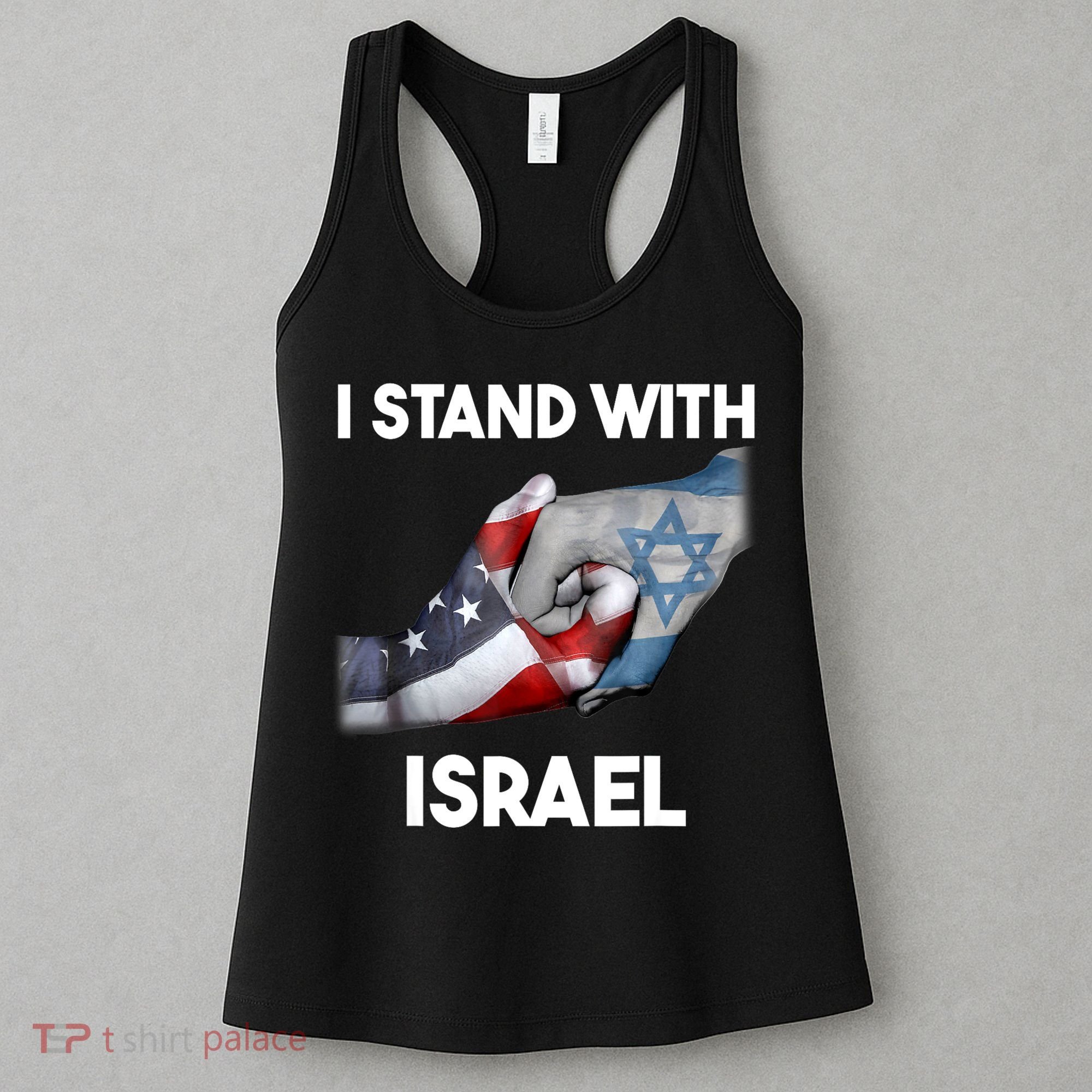 I Stand With Israel I Stand With Israel America Flag Women's Tank Top