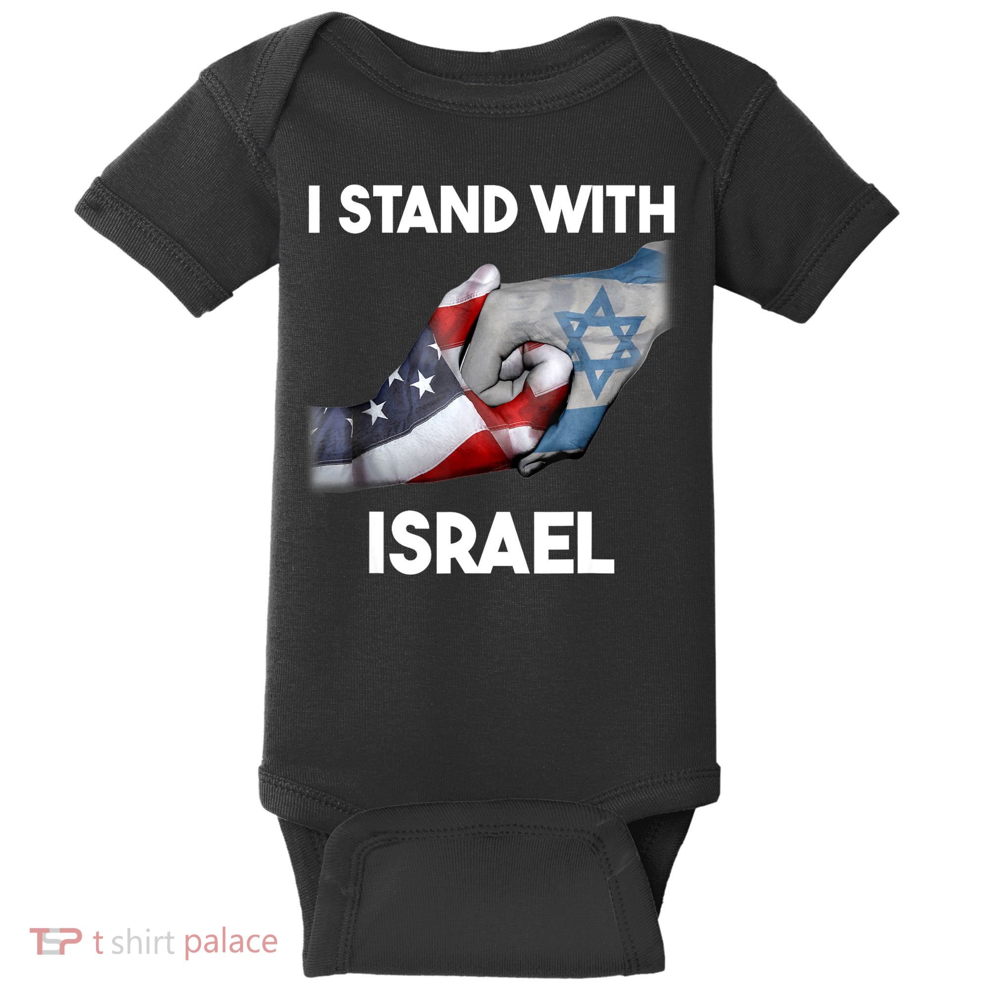 I Stand With Israel I Stand With Israel America Flag Baby Bodysuit