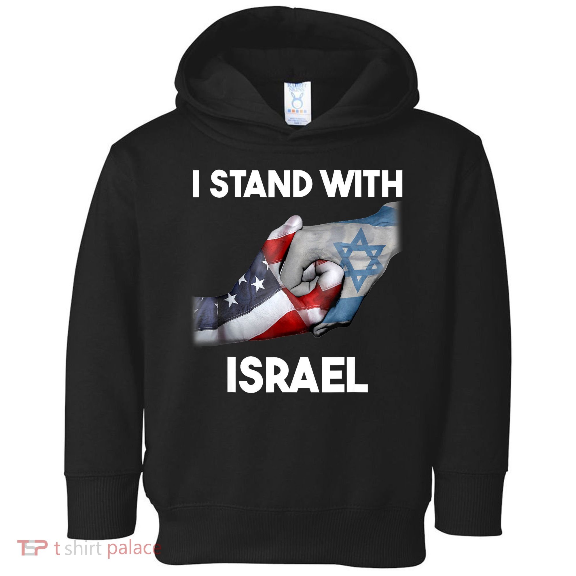 I Stand With Israel I Stand With Israel America Flag Toddler Hoodie