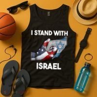 I Stand With Israel I Stand With Israel America Flag Tank Top thumb 4