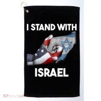 I Stand With Israel I Stand With Israel America Flag Golf Towel thumb 0