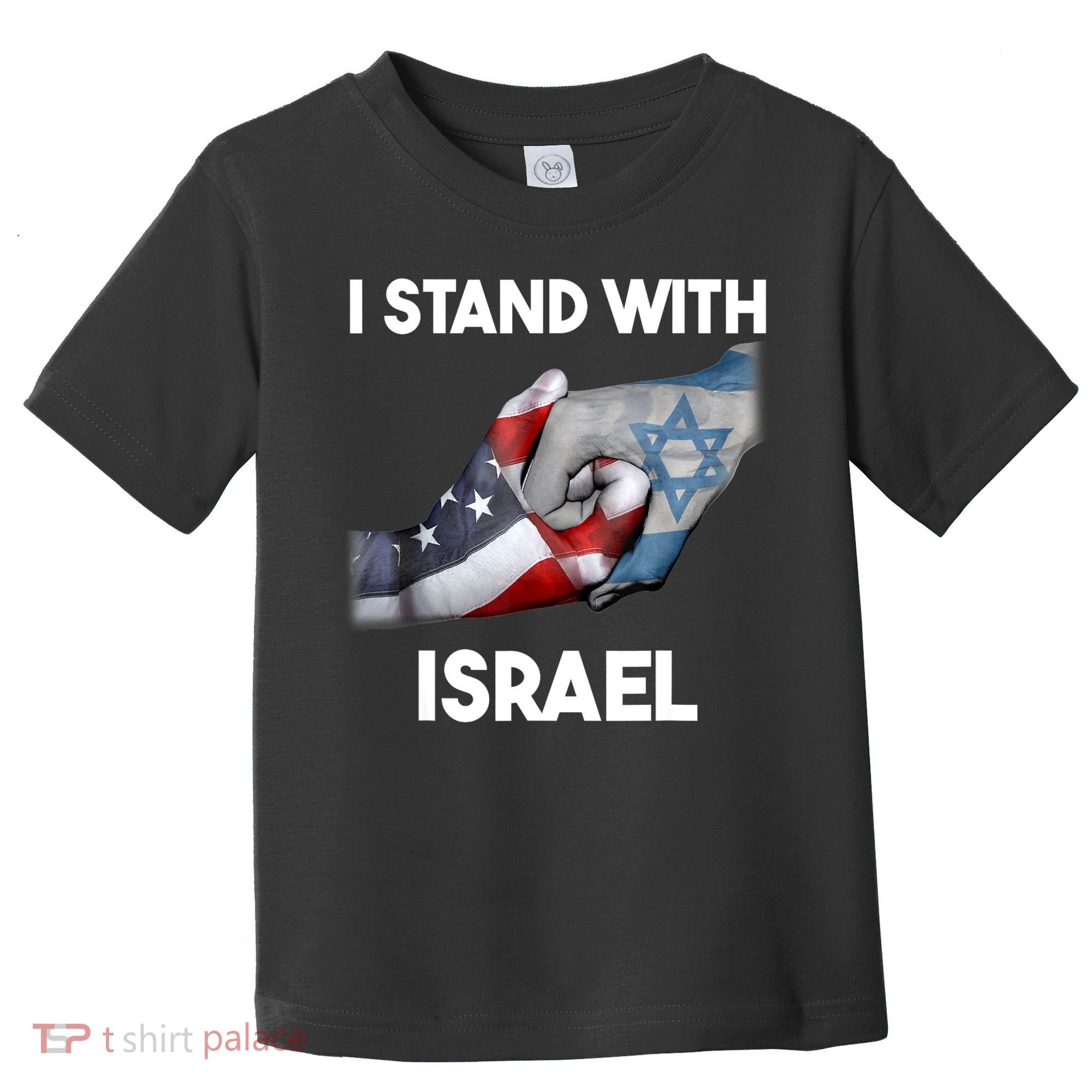 I Stand With Israel I Stand With Israel America Flag Toddler T-Shirt