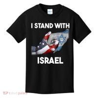 I Stand With Israel I Stand With Israel America Flag Kids T-Shirt thumb 0