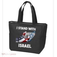I Stand With Israel I Stand With Israel America Flag Tote Bag thumb 3