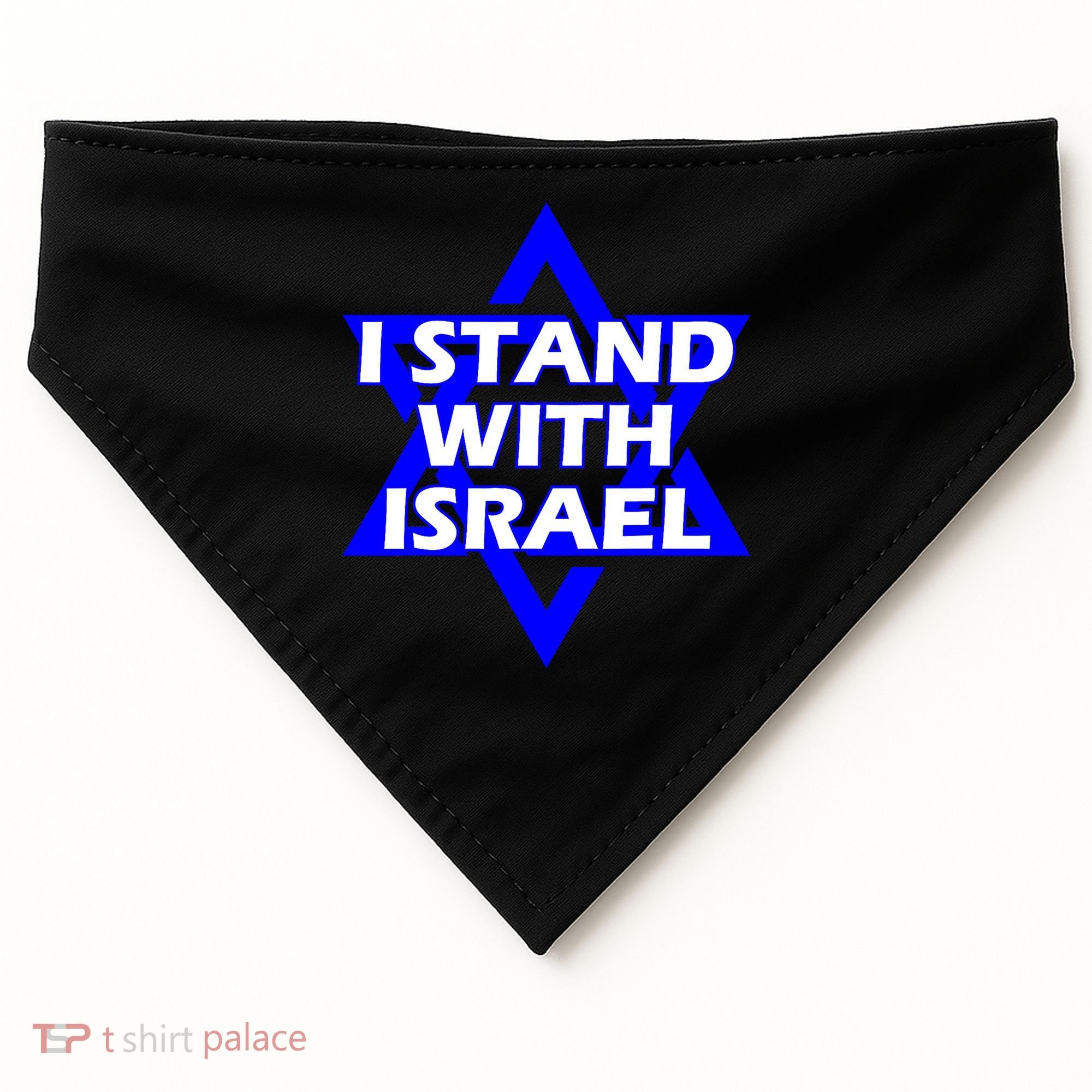 I Stand With Israel Star Of David USA-Made Doggie Bandana