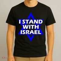 I Stand With Israel Star Of David T-Shirt thumb 3