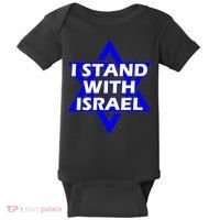 I Stand With Israel Star Of David Baby Bodysuit thumb 0
