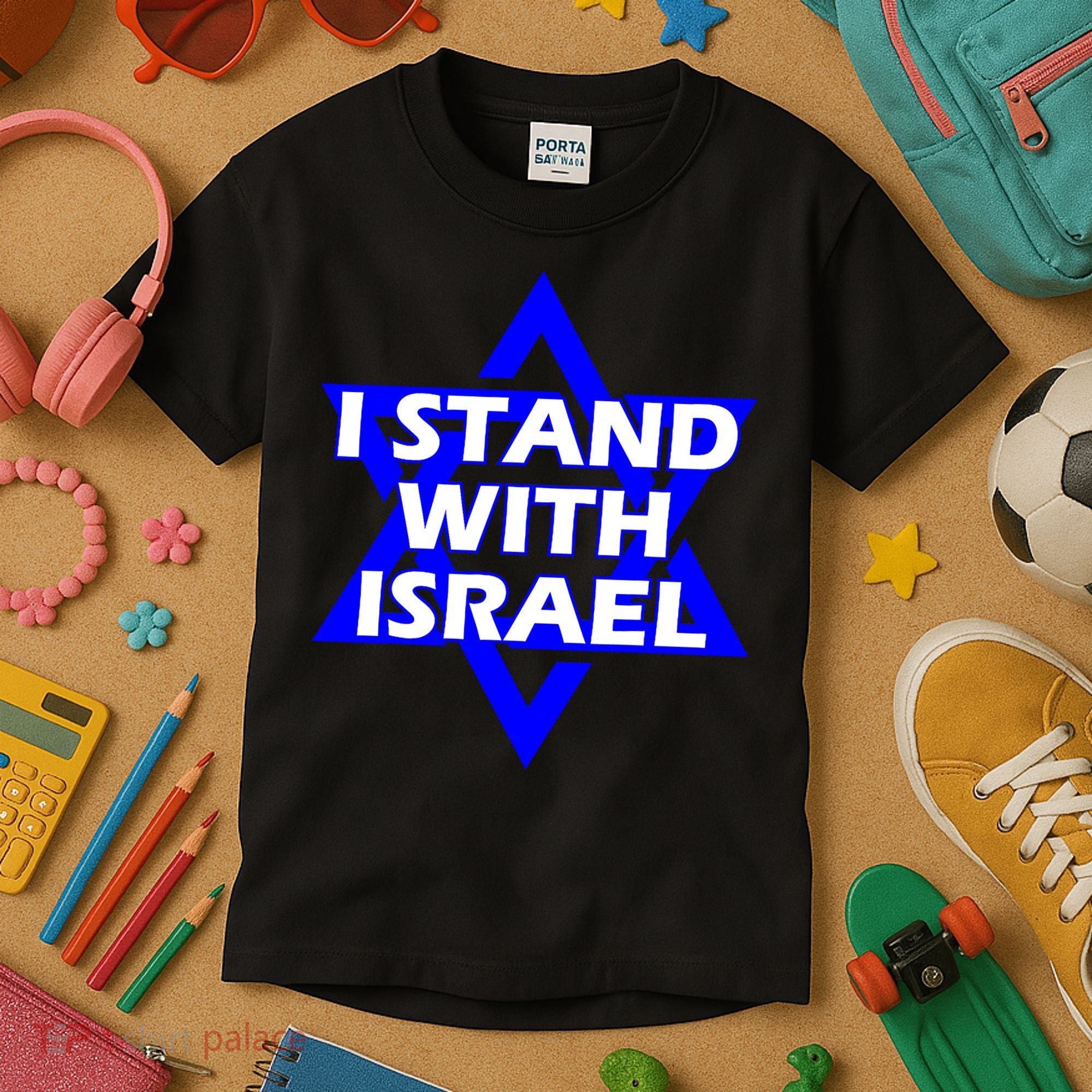 I Stand With Israel Star Of David Kids T-Shirt