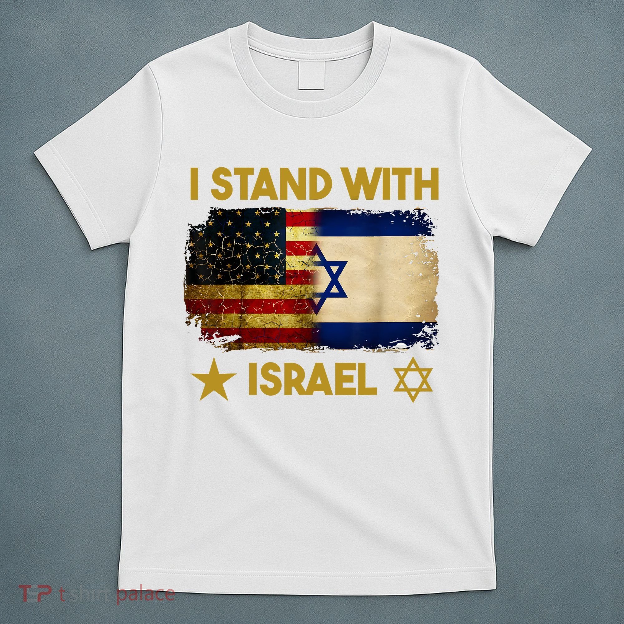 I Stand With Israel I Stand With Israel America Flag T-Shirt