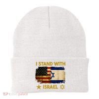 I Stand With Israel I Stand With Israel America Flag Beanie thumb 0