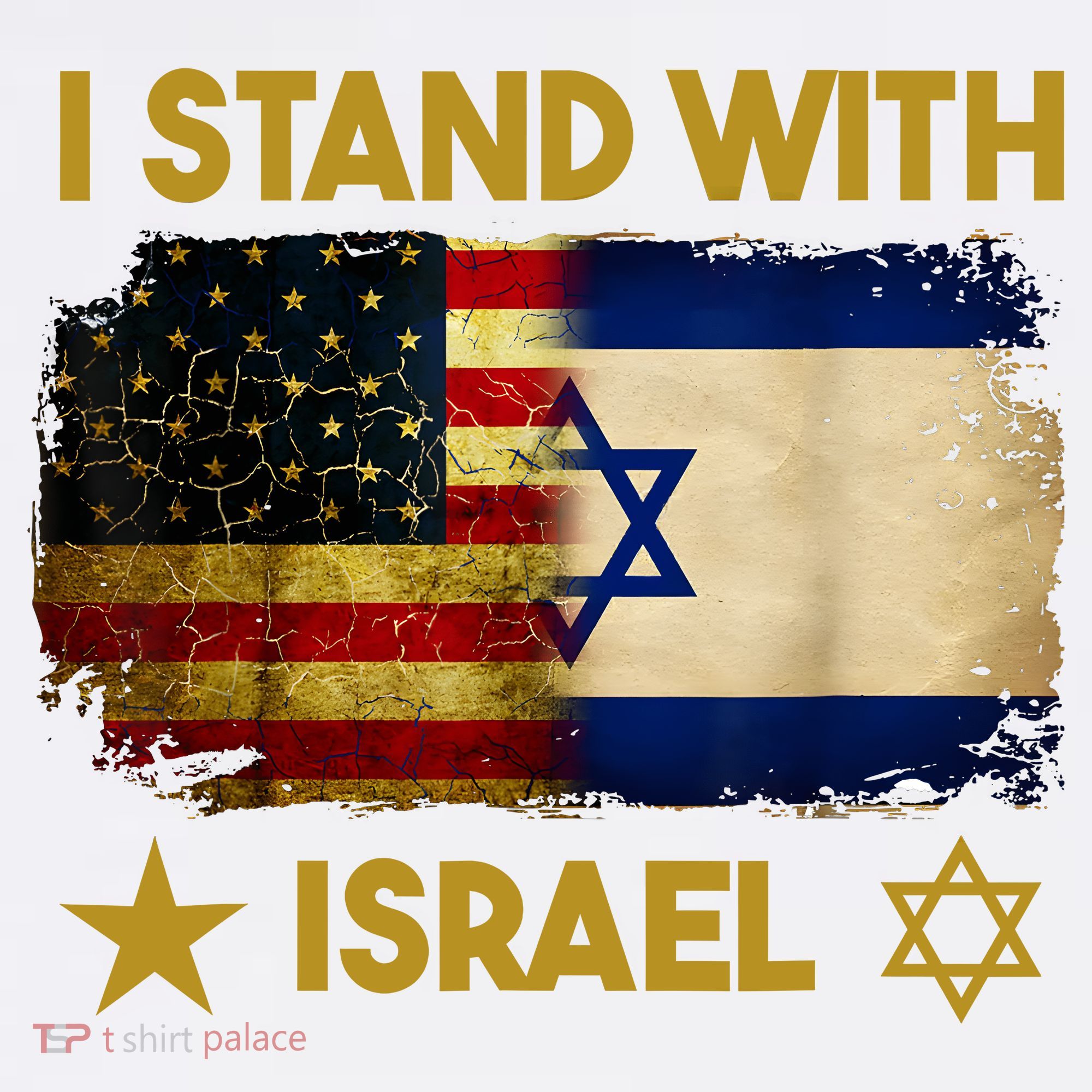 I Stand With Israel I Stand With Israel America Flag Ornament
