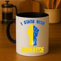 I Stand With Ukraine Fist Trident Support Coffee Mug thumb 4