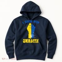 I Stand With Ukraine Fist Trident Support Hoodie thumb 0