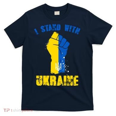 I Stand With Ukraine Fist Trident Support T-Shirt