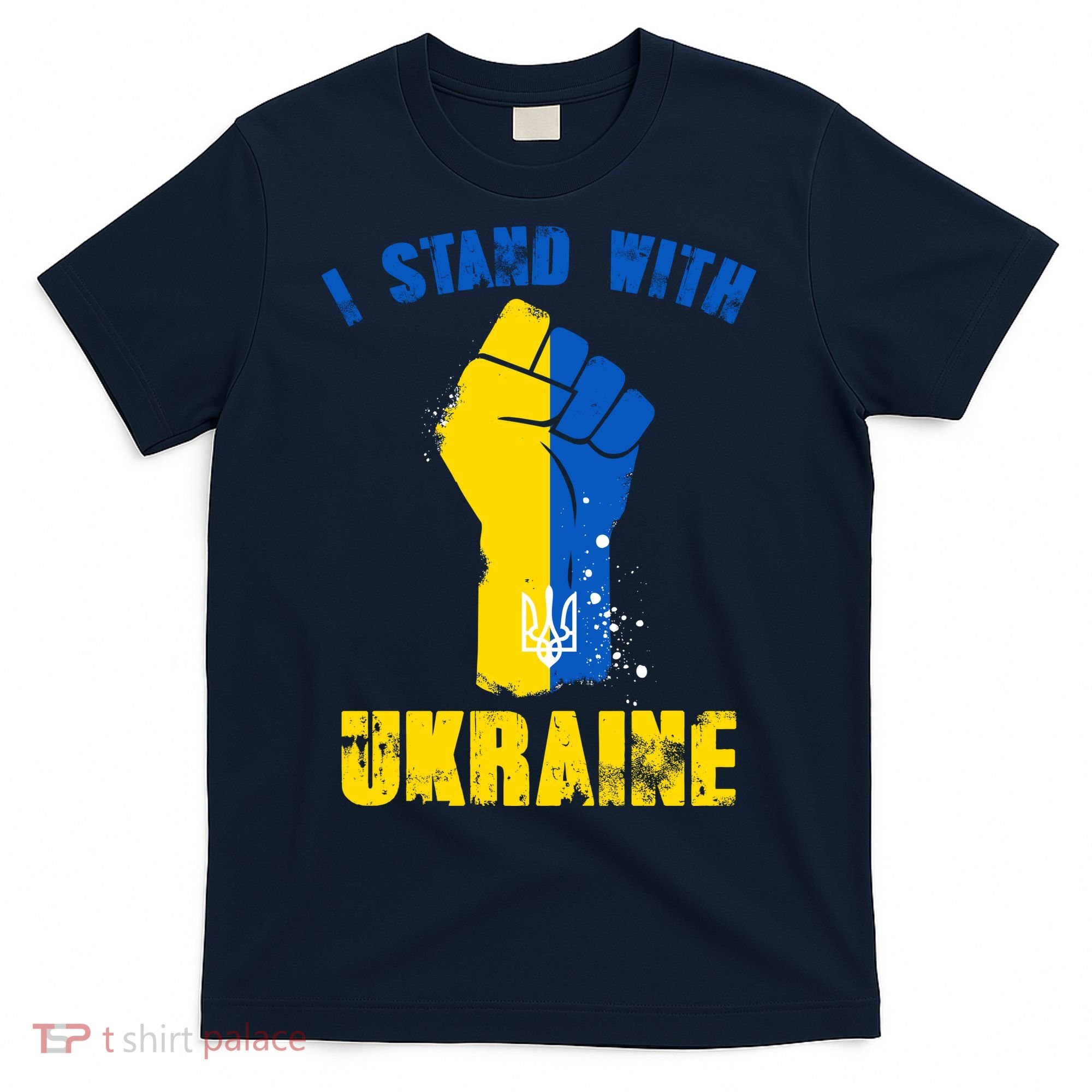 I Stand With Ukraine Fist Trident Support T-Shirt