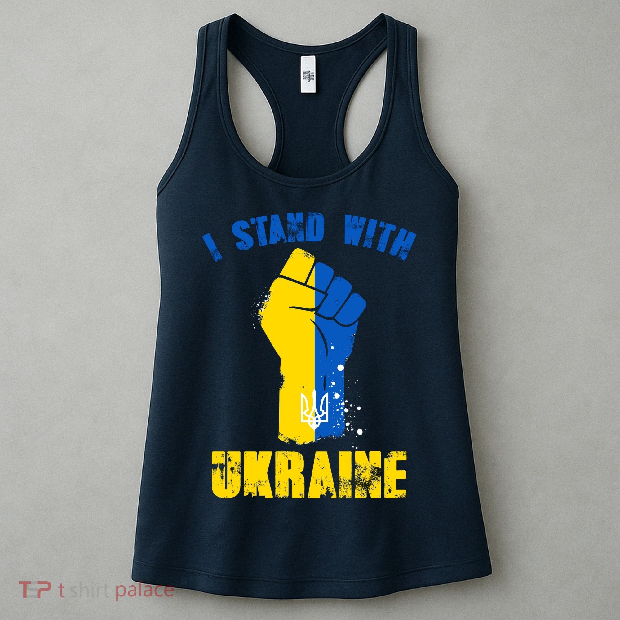I Stand With Ukraine Fist Trident Support Women's Tank Top