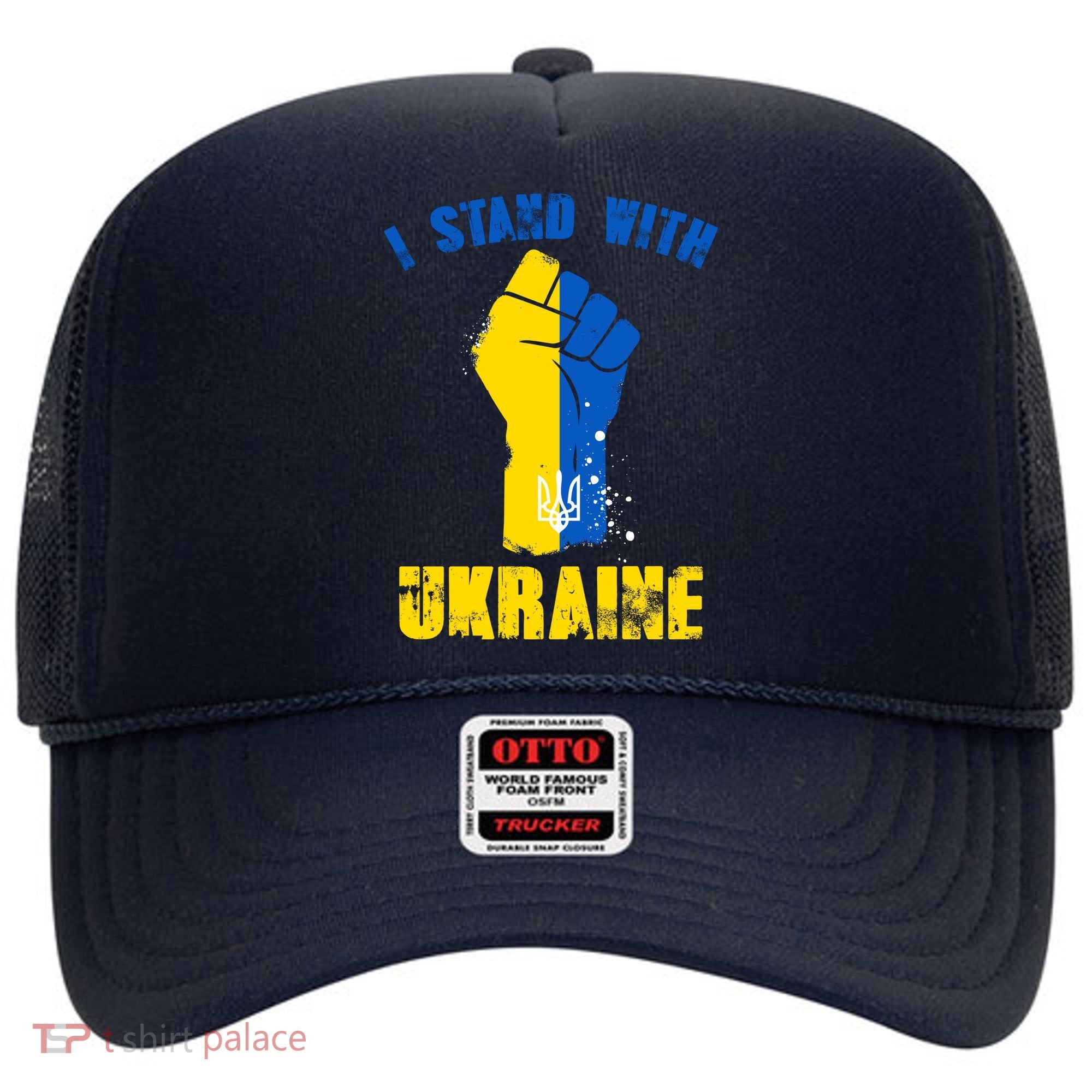 I Stand With Ukraine Fist Trident Support Hat