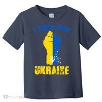 I Stand With Ukraine Fist Trident Support Toddler T-Shirt thumb 0