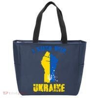 I Stand With Ukraine Fist Trident Support Tote Bag thumb 0