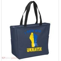 I Stand With Ukraine Fist Trident Support Tote Bag thumb 2