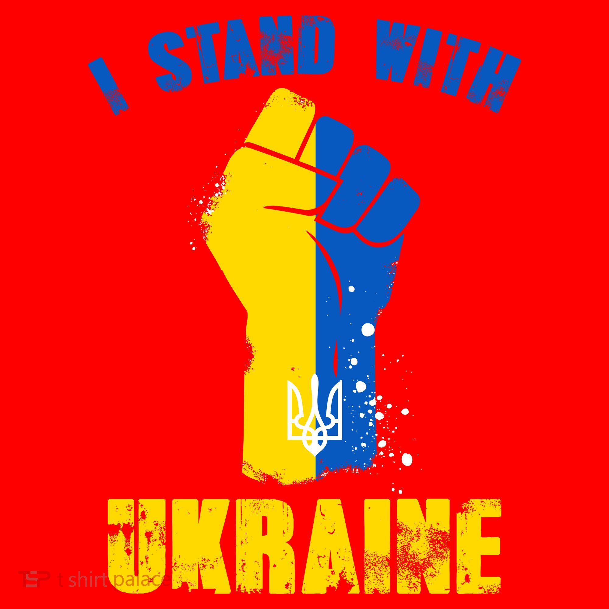 I Stand With Ukraine Fist Trident Support Santa Hat