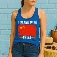 I Stand With China Flag Chinese Flag Great Gift Women's Tank Top thumb 2