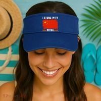 I Stand With China Flag Chinese Flag Great Gift Visor thumb 2