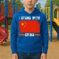 I Stand With China Flag Chinese Flag Great Gift Kids Hoodie thumb 2
