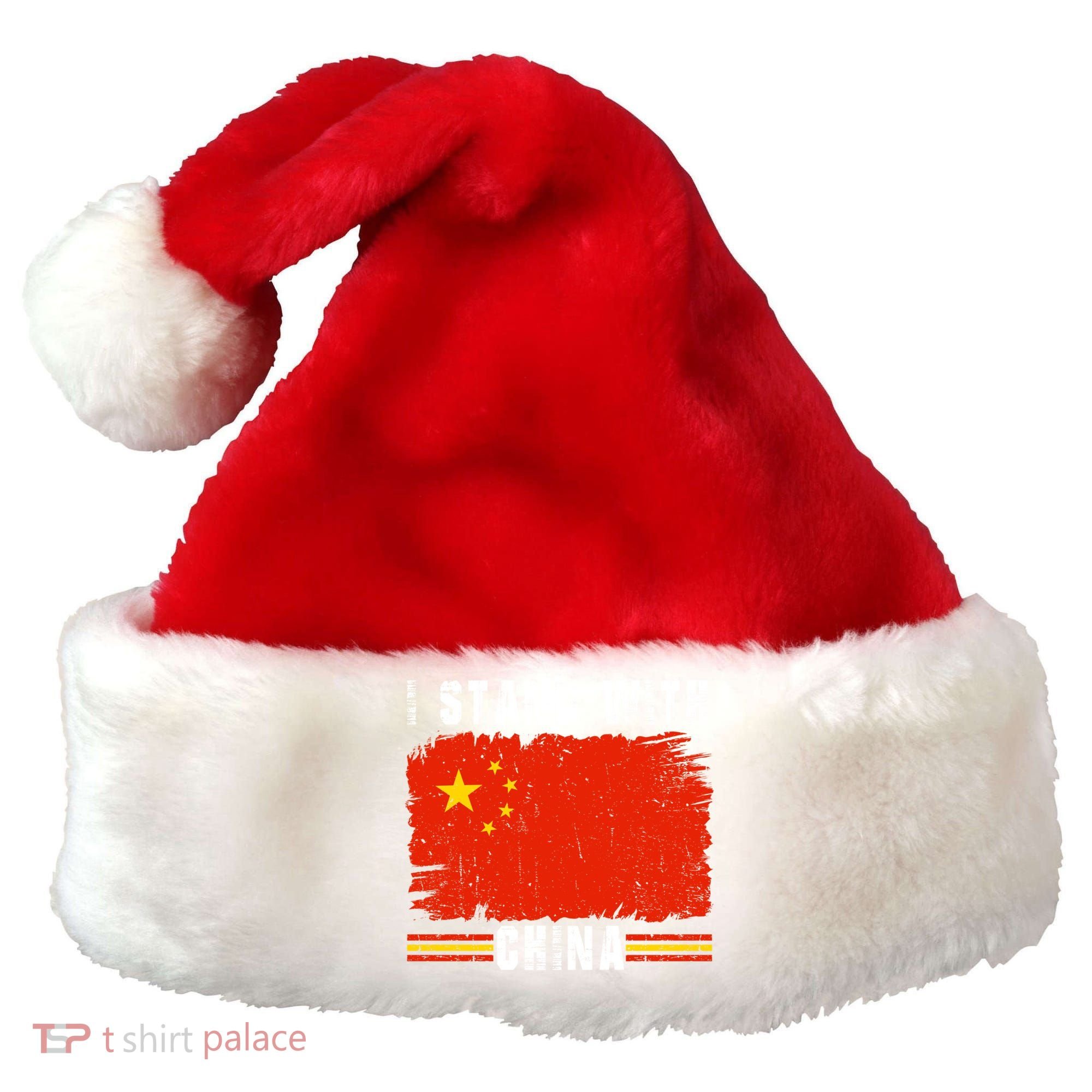 I Stand With China Flag Chinese Flag Great Gift Santa Hat