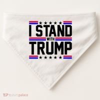 I Stand With Trump Usa Election USA-Made Doggie Bandana thumb 0