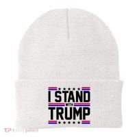 I Stand With Trump Usa Election Beanie thumb 0