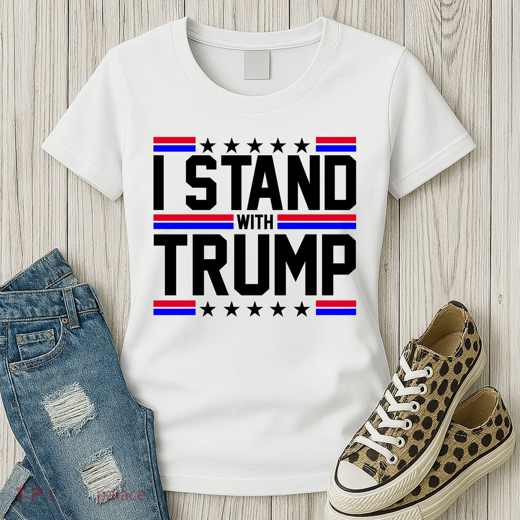 I Stand With Trump Usa Election Women's T-Shirt