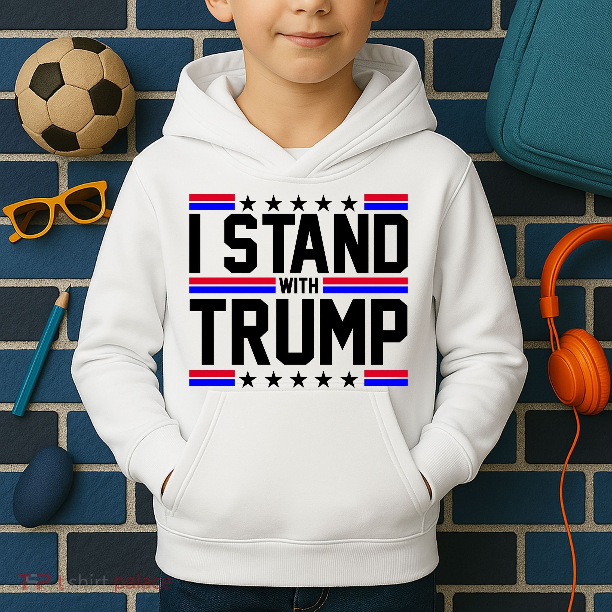I Stand With Trump Usa Election Kids Hoodie